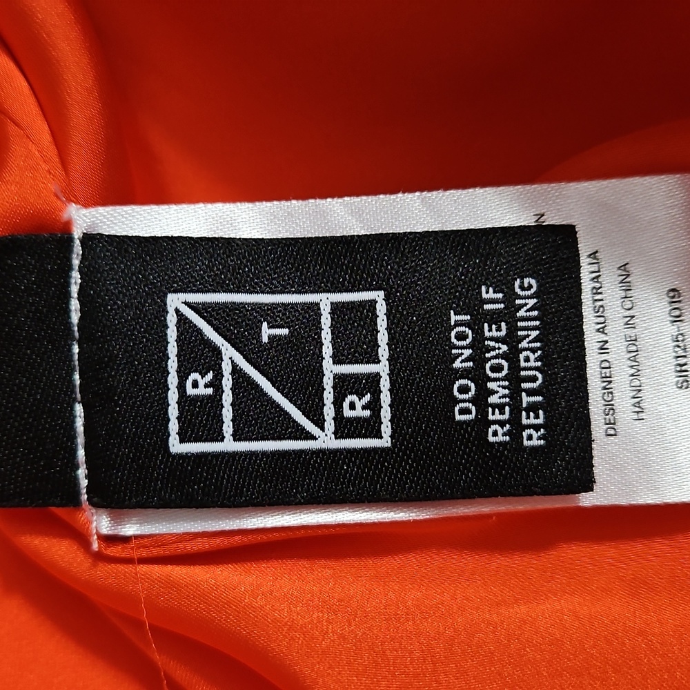 SIR Poppy Tangerine Contoured Sexy Mini Dress With Lace Detail, RTR, Size 2 - Picture 6 of 7